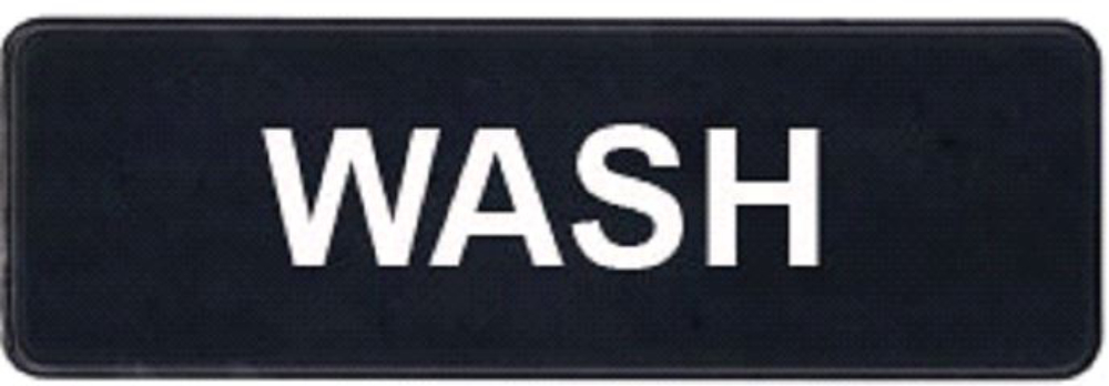 Winco Black Wash Information Sign, 3 X 9 Inch -- 12 Per Case