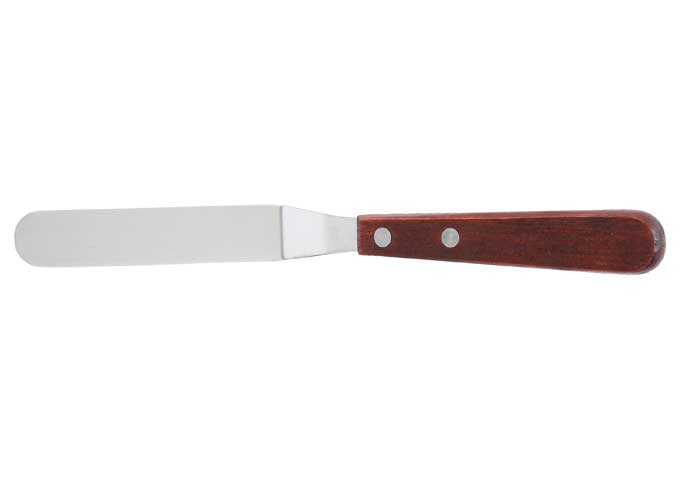 Winco Wooden Handle Offset Spatula, 6 1/2 X 1 5/16 Inch -- 12 Per Case