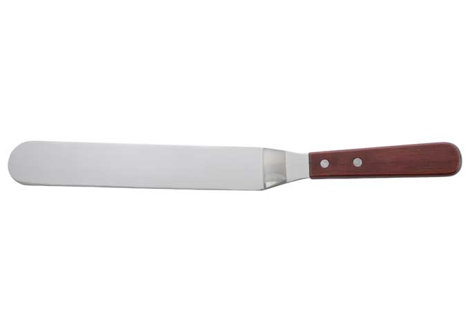 Winco Wooden Handle Offset Spatula, 8 3/8 X 1 1/2 Inch -- 12 Per Case