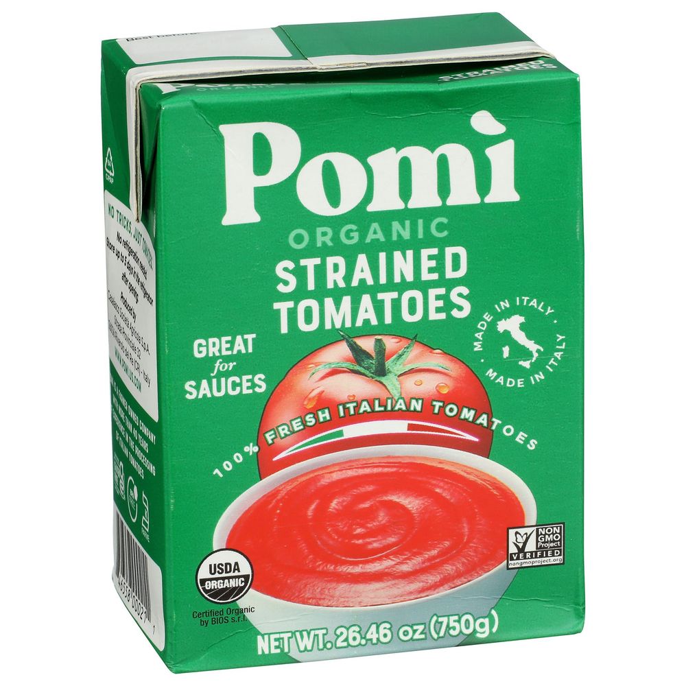 Pomi Organic Strained Tomatoes, 26.46 Ounce -- 12 Per Case