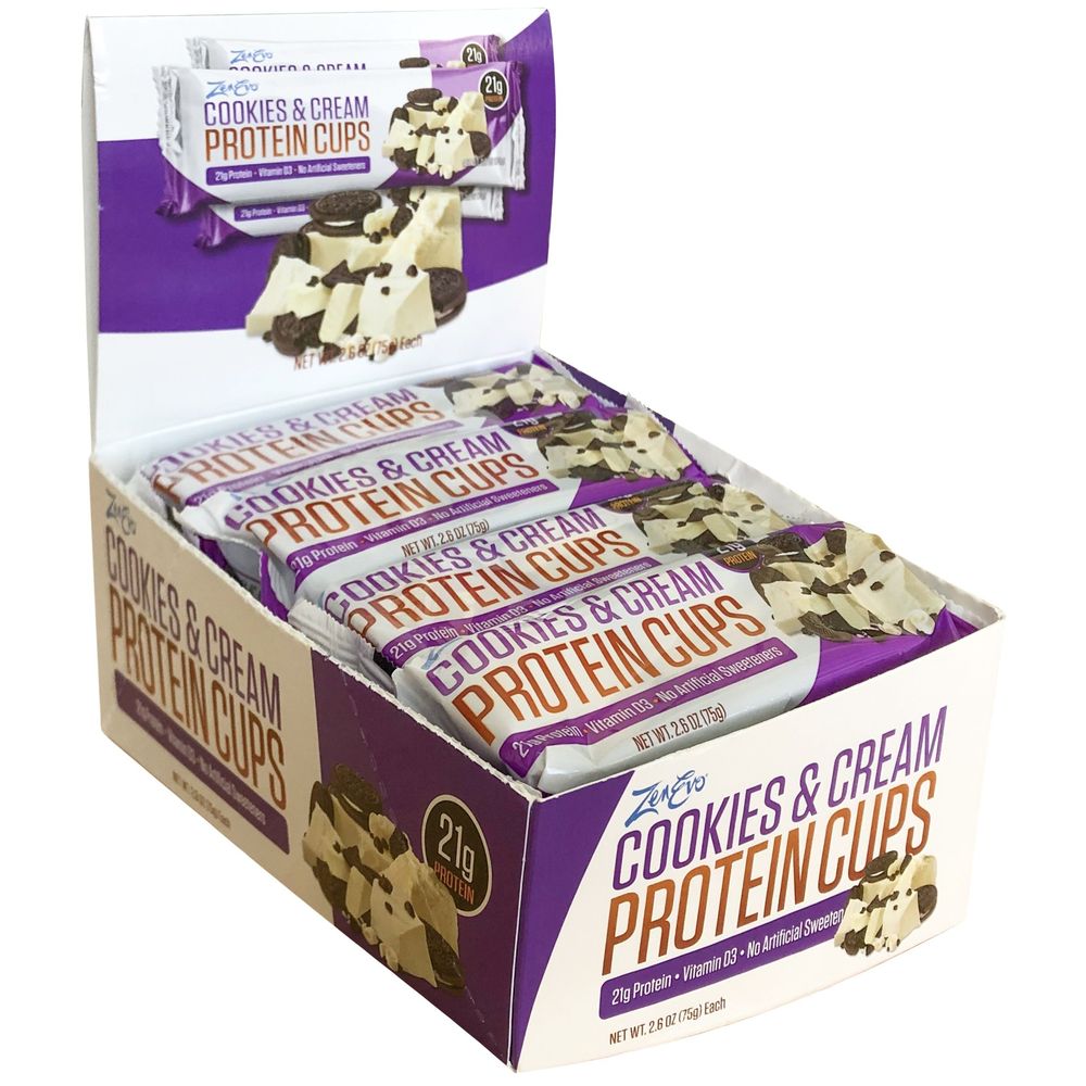 Zenevo Cookies And Cream Protein Cup, 2.6 Ounce -- 144 Per Case