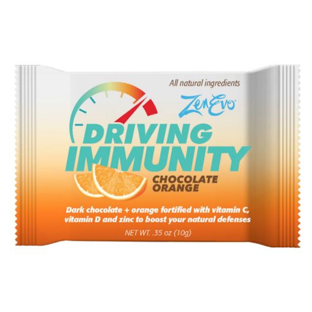 Zenevo Driving Energy And Immunity Dark Chocolate, Counter Shipper, 200 Count Boxes