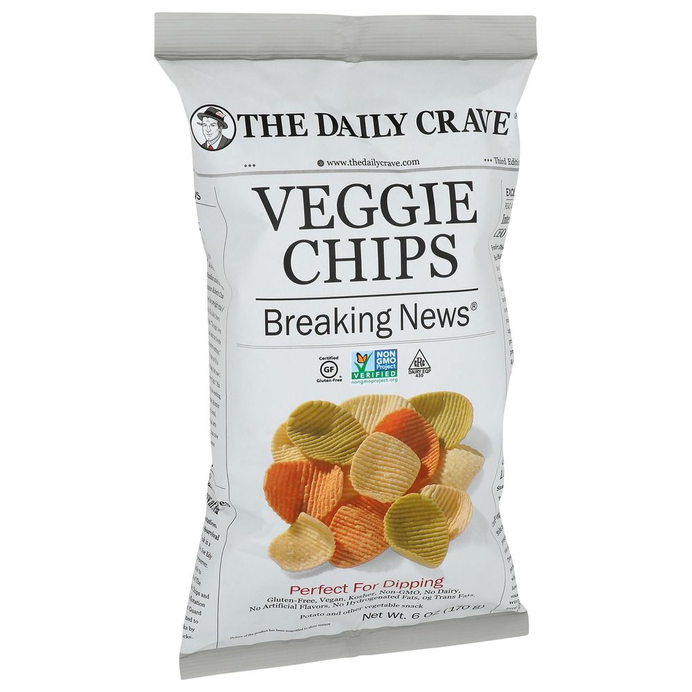 The Daily Crave Breaking News Veggie Chips, 5.25 Ounce -- 8 Per Case