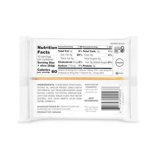 Daiya American Style Slices, 7.8 Ounce -- 8 Per Case