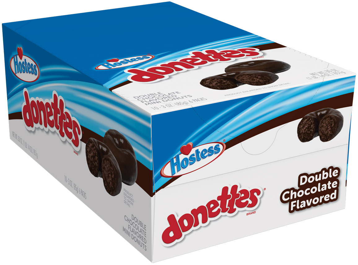 Donettes Single Serve Frosted Double Chocolate Mini Donuts, 3 Ounce -- 60 Per Case