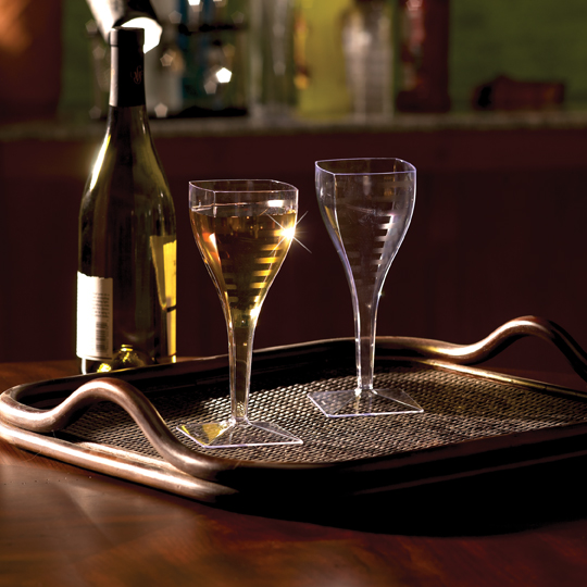 Yoshi Ware Emi Square Wine Glass, 8 Ounce, 6 Count -- 12 Per Case