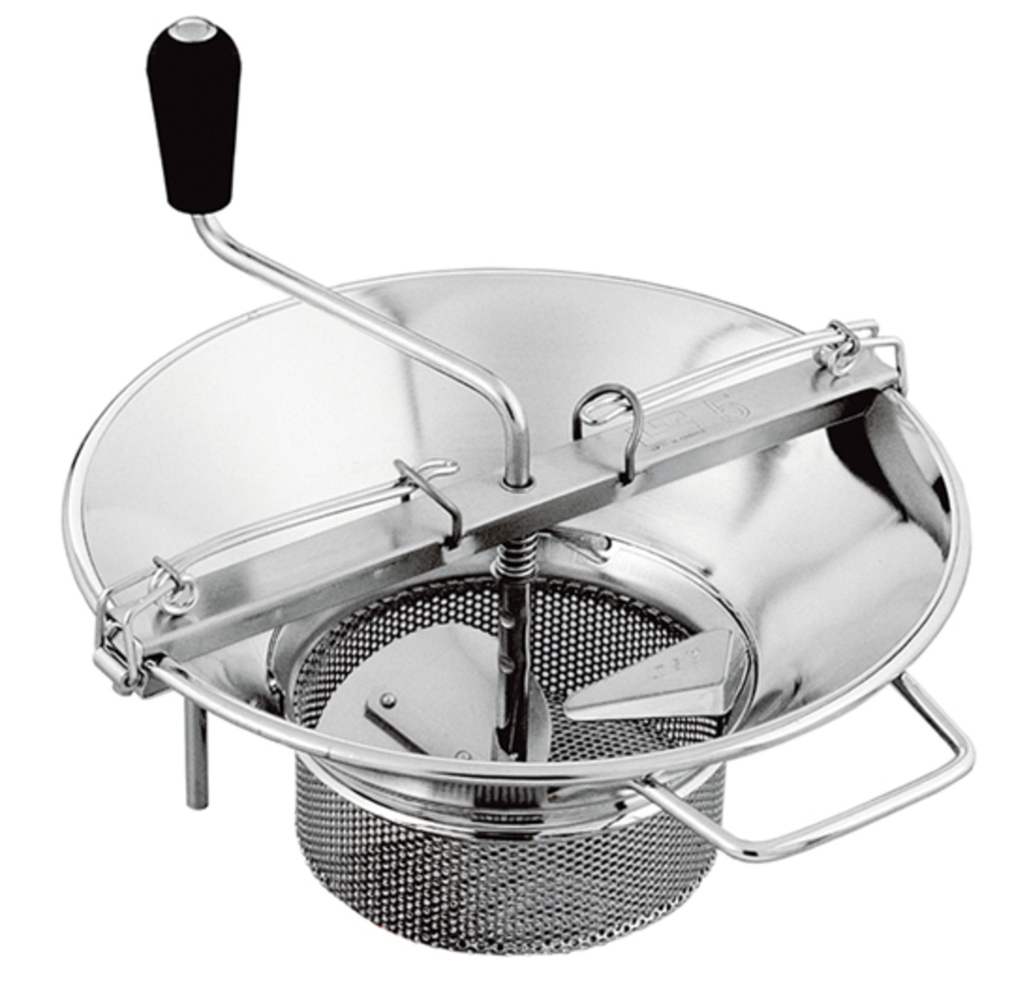 Louis Tellier Stainless Steel Food Mill Without Sieve, 12.5 Inch Height