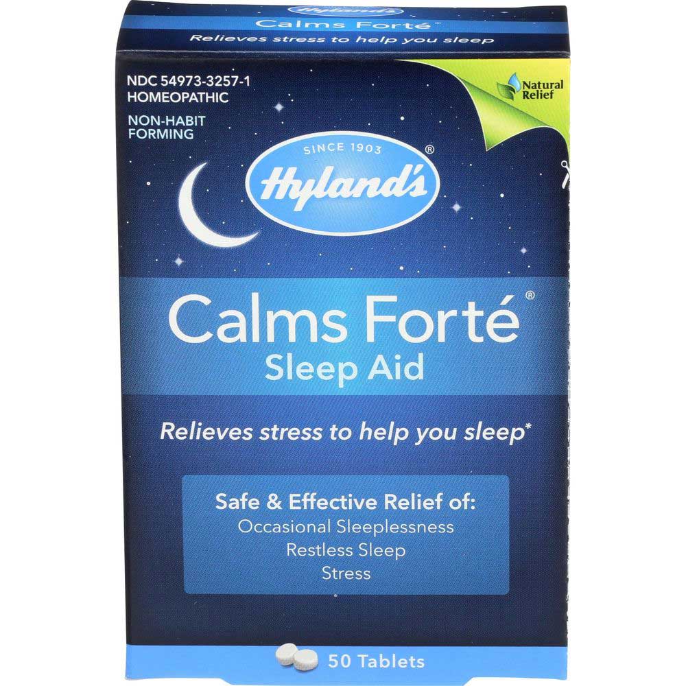 Hylands Homeopathic Calms Forte Sleep Aid Tablet, 50 count per pack