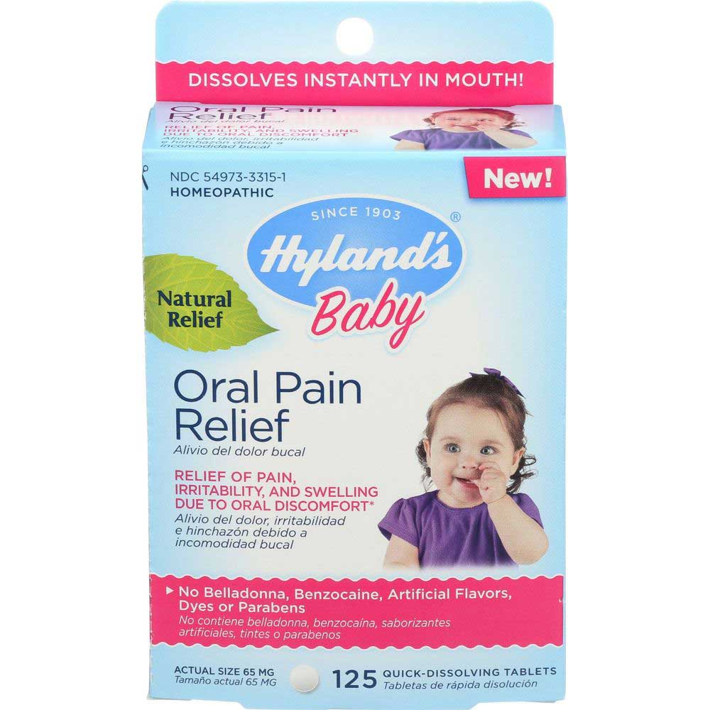 Hyland's Homeopathic Baby Oral Pain Relief Tablet, 125 Count