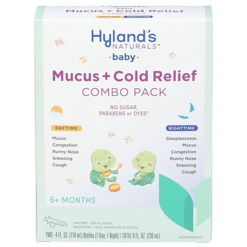 Hylands Naturals Baby Day and Night Mucus Plus Cold Relief Combo Pack