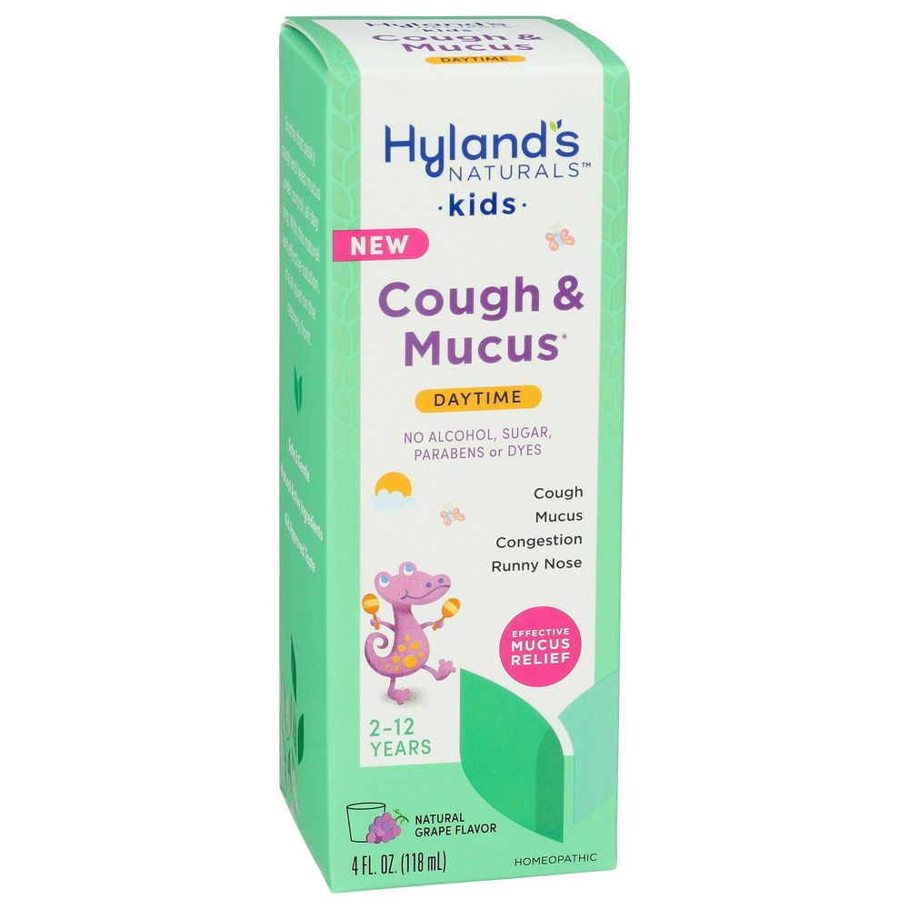 Hyland's Naturals Kids Grape Flavor Daytime Cough And Mucus, 4 Fluid Ounce