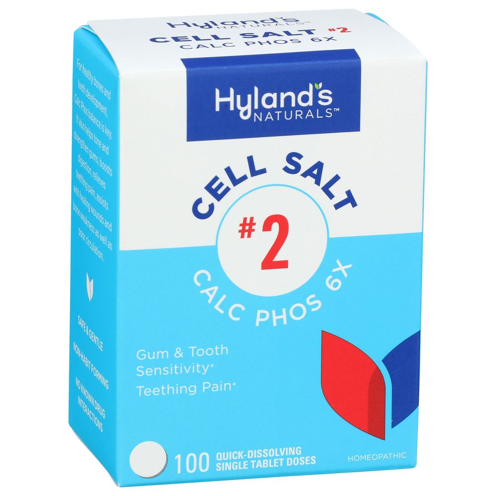 Hyland's Naturals Number 2 Calc Phos 6x Cell Salt Tablets, 100 Count