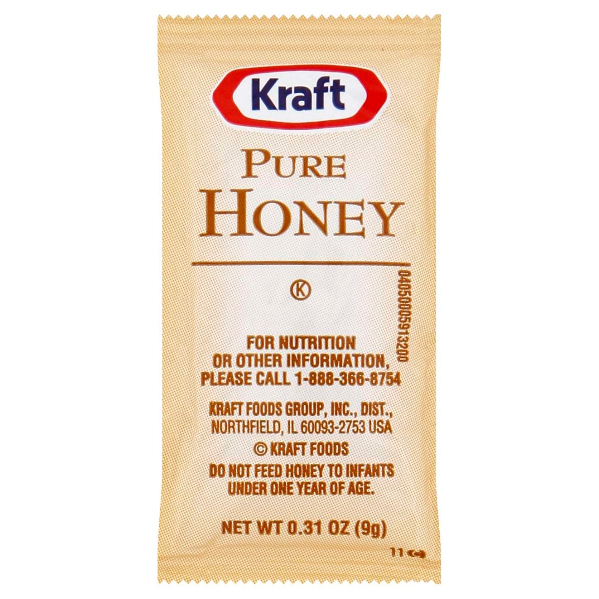 Kraft Honey Pouch, .31 Ounce -- 200 Case