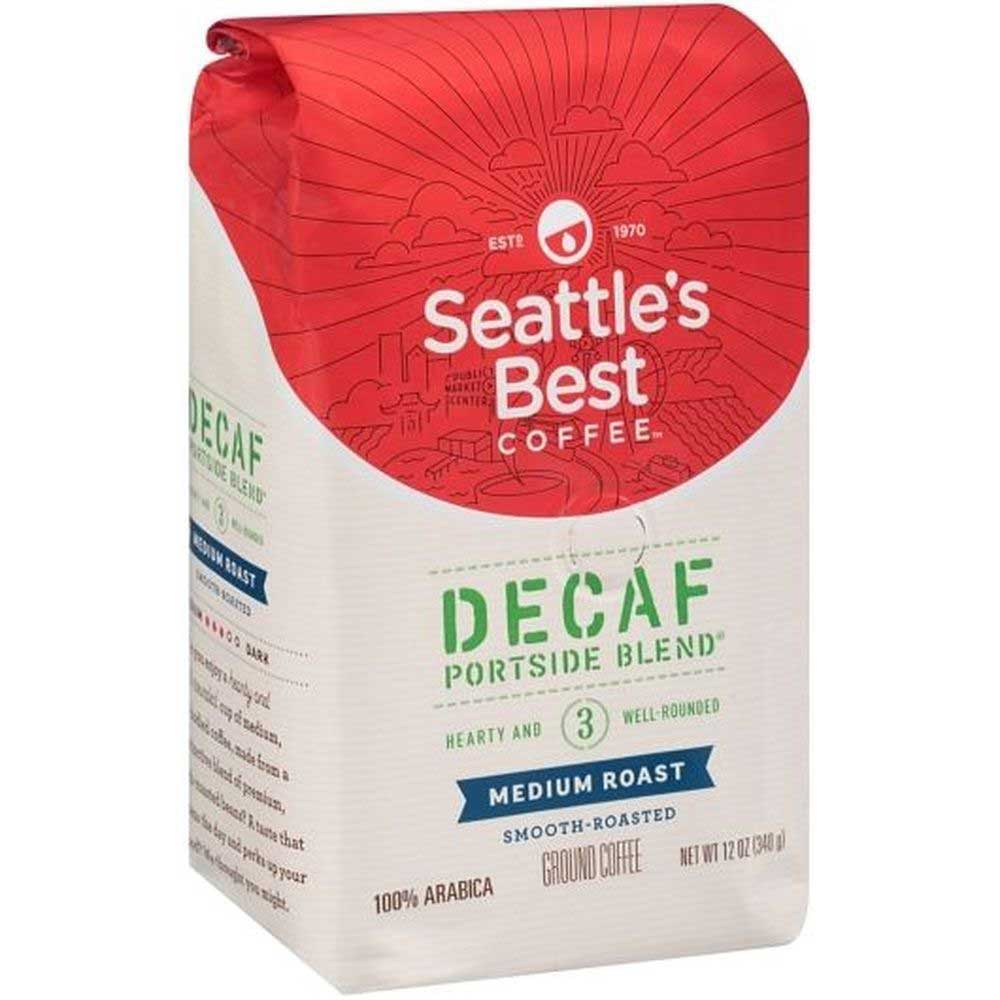 Seattles Best Coffee Portside Blend Medium Roast Decaf Ground Coffee, 12 Ounce -- 6 per case