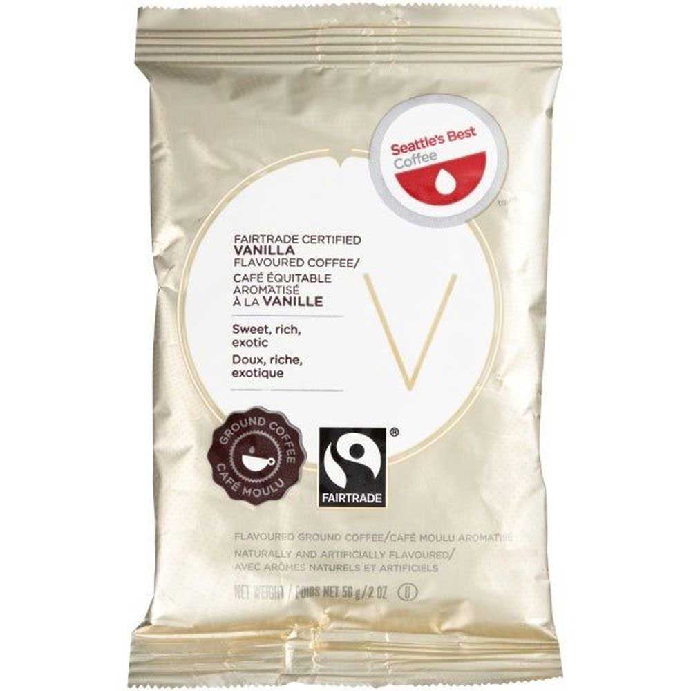 Seattles Best Coffee Fairtrade Certified Vanilla Flavored Ground Coffee, 2 Ounce -- 42 per case