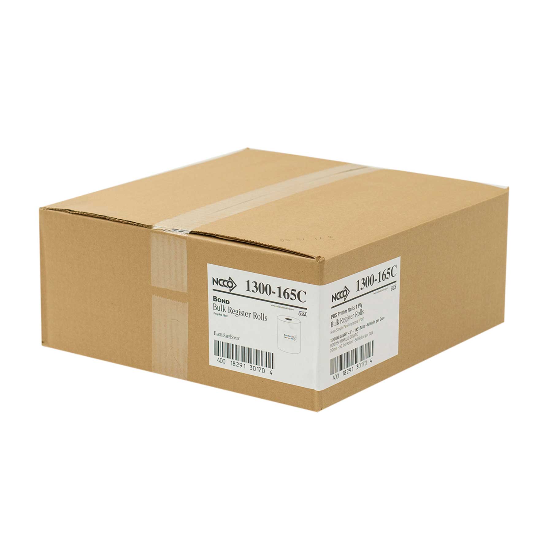 Ncco Yellow Canary 1-ply Register Roll, 3 Inch -- 50 Per Case