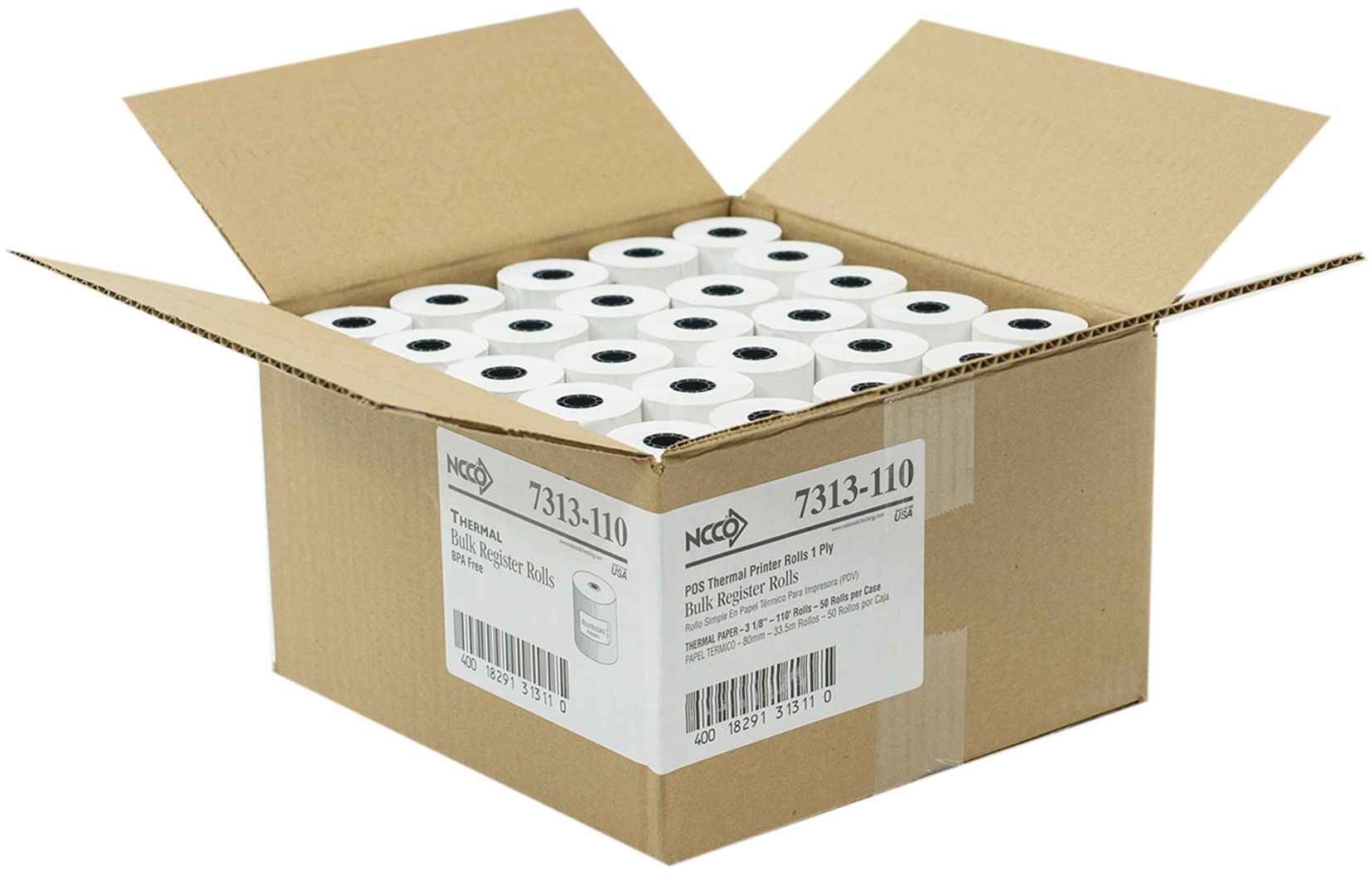 Ncco 1 Ply Register Roll, 3.13 Inch -- 50 Per Case