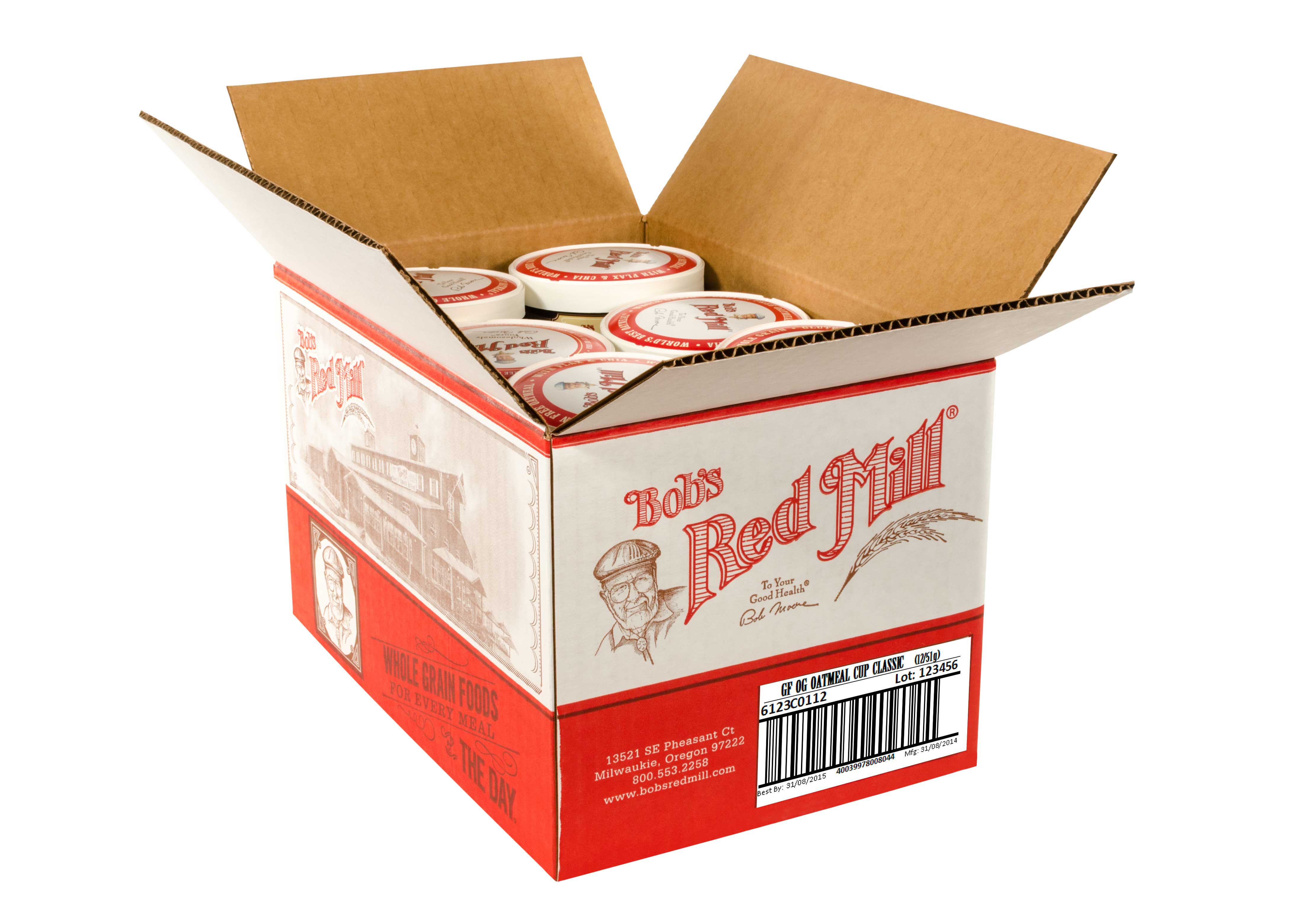 Bob's Red Mill Organic Classic Oatmeal Cup, 1.8 Ounce -- 12 Per Case