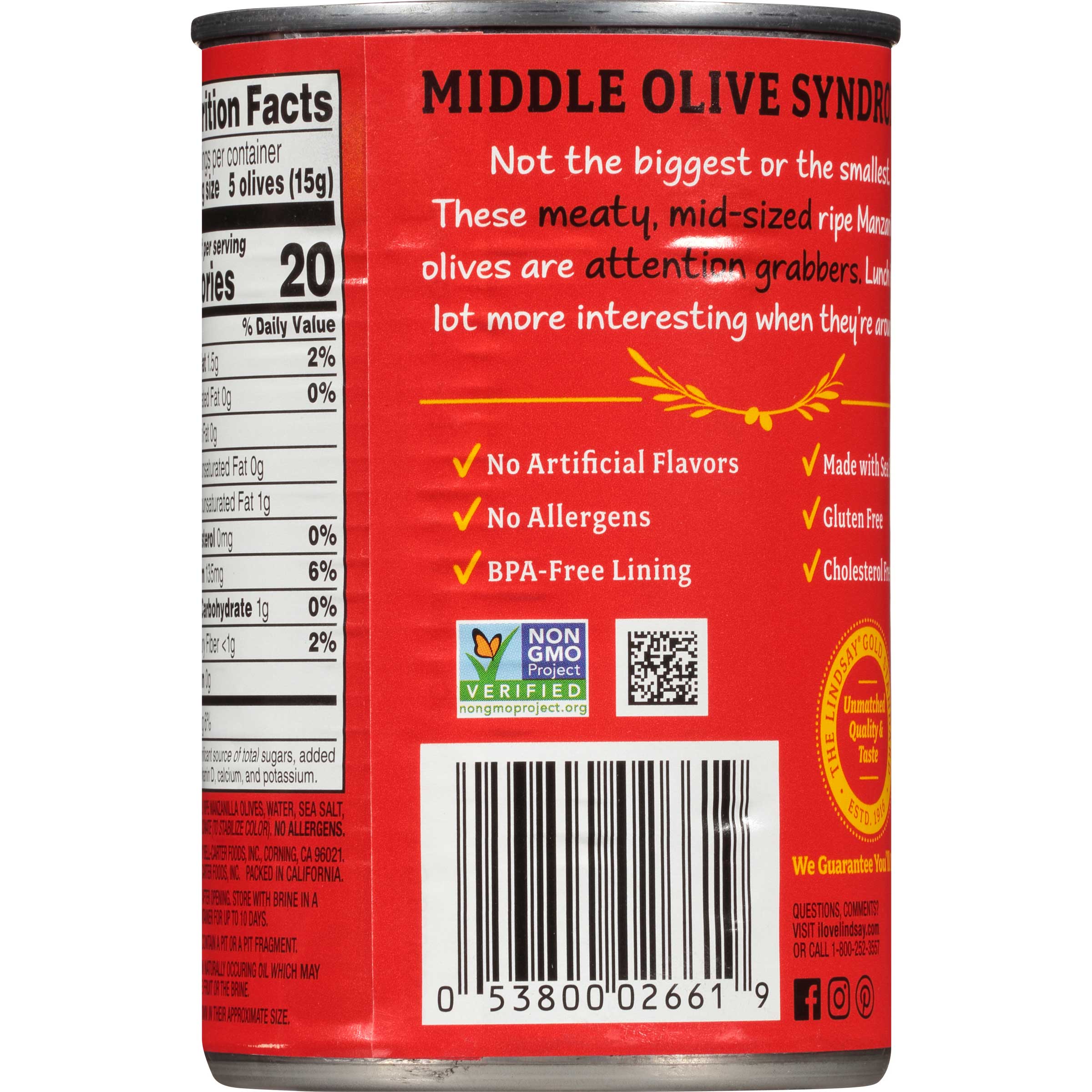  LINDSAY Organic Medium Black Ripe Pitted Olives, Pack of 12,  6oz Cans : Grocery & Gourmet Food