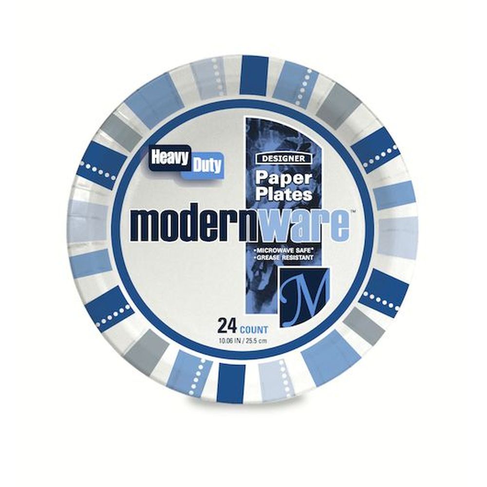 Ajm Packaging 10 1/4 Inch Modernware Paper Plate, 24 Count -- 12 Per Case