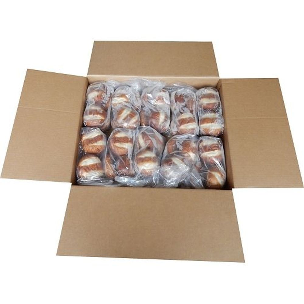 Gonnella Sliced Pretzel Hamburger Bun, 3 Ounce -- 10 per case
