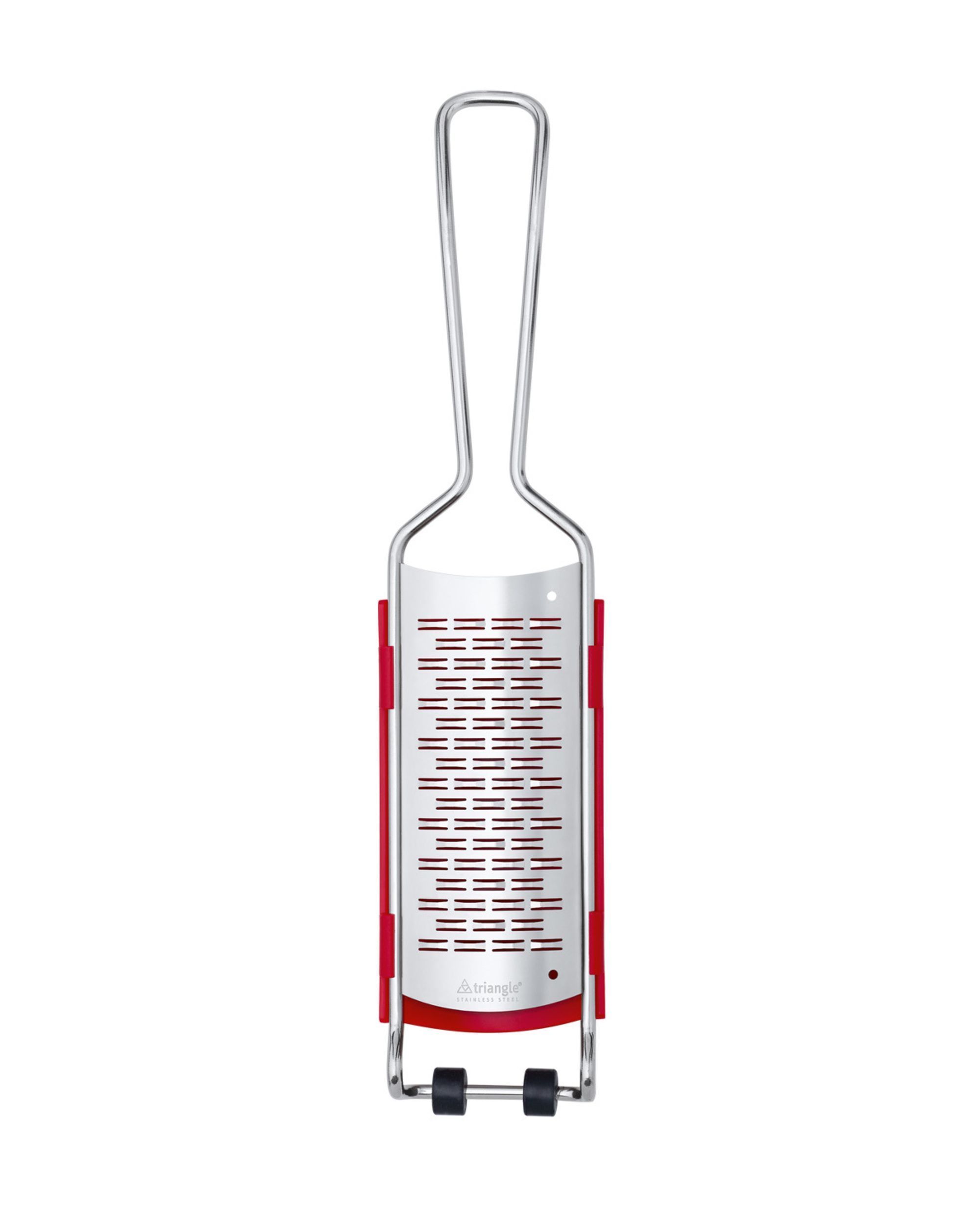 Triangle Harded Stainless Steel 2 Way Grater With Catcher, 12.79 X 2.75 X 0.98 Inch