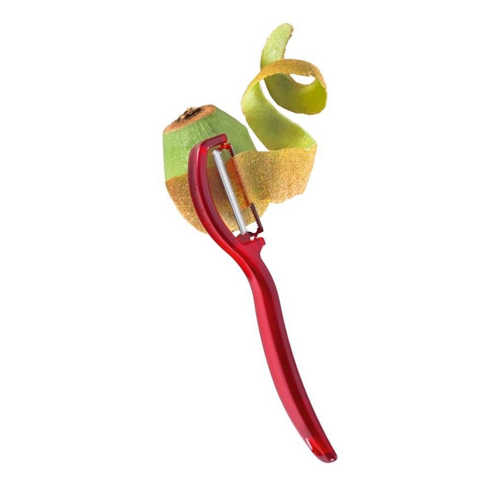 Triangle Serrated Blade Red Vertical Peeler, Boxed, 2.5 X 17.5 X 2.7 Centimeter