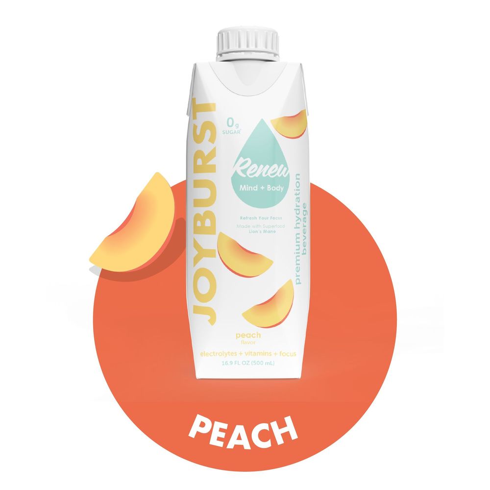Joyburst Peach Hydration Beverage, 16.9 Fluid Ounce -- 18 Per Case