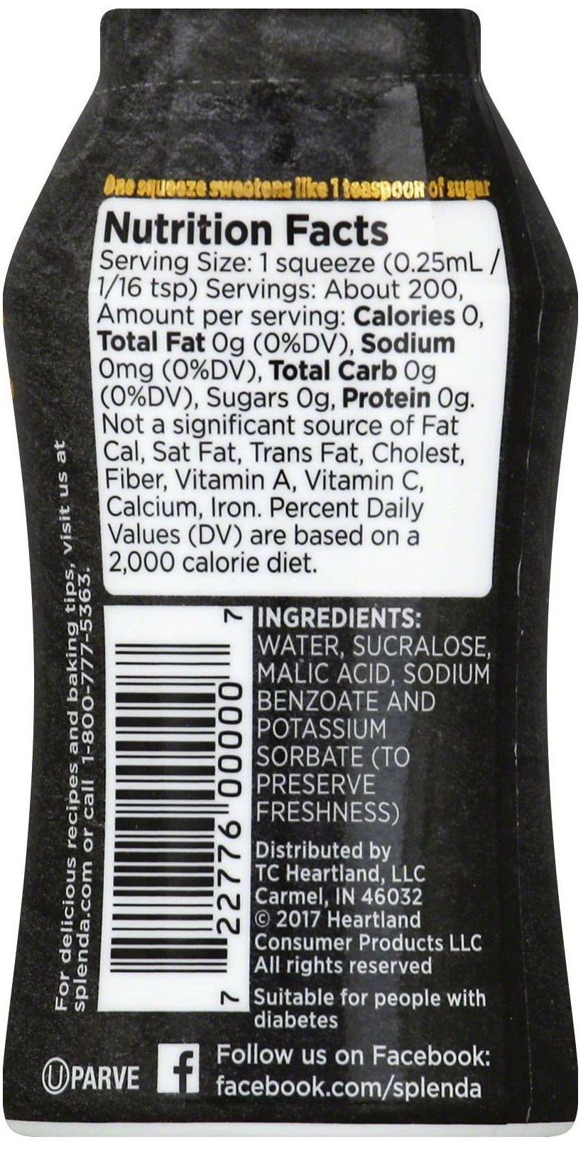 Splenda Zero Sucralose Liquid Sweetener, 1.68 Fluid Ounce Splenda Zero Sucralose Liquid Sweetener, 1.68 Fluid Ounce