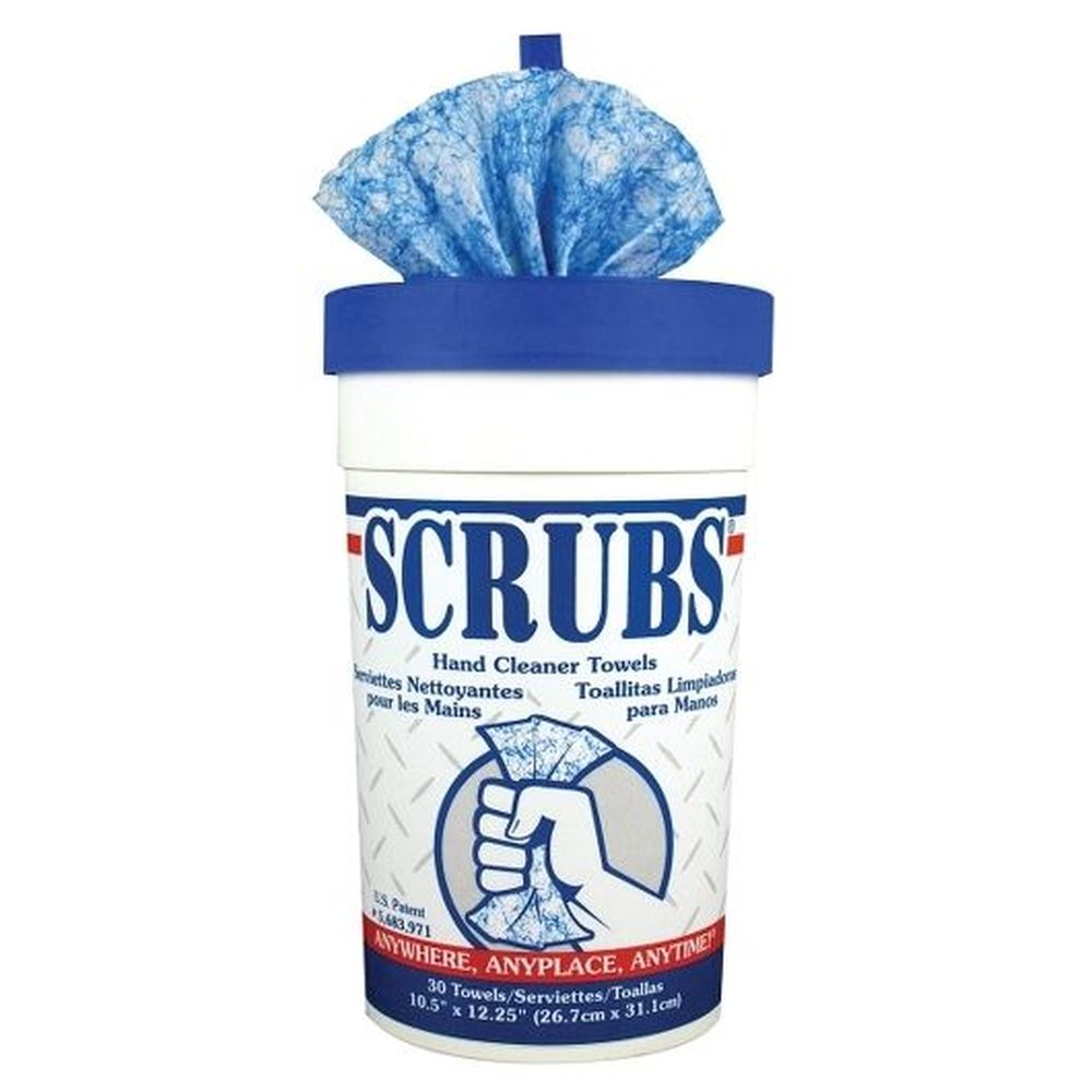 Scrubs Scrub Hand Cleaner Towel, 30 Count -- 6 Per Case