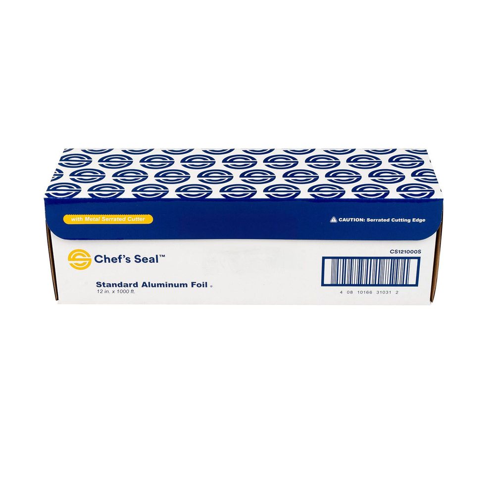 Chef's Seal Aluminum Silver Standard Weight Foil Roll, 12 Inch X 1000 Feet