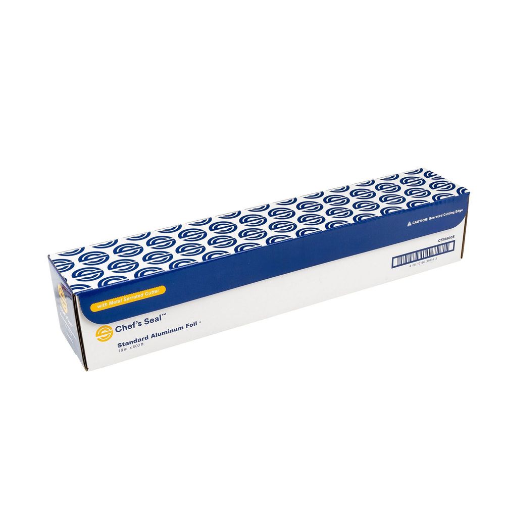 Chef's Seal Aluminum Silver Standard Weight Foil Roll, 18 Inch X 500 Feet