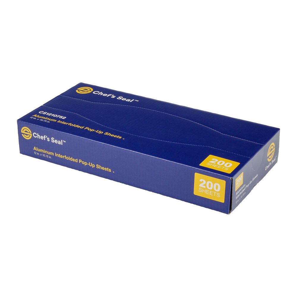 Chef's Seal Aluminum Silver Foil Interfolded Pop Up Sheet, 12 X 10.75 Inch -- 2400 Per Case