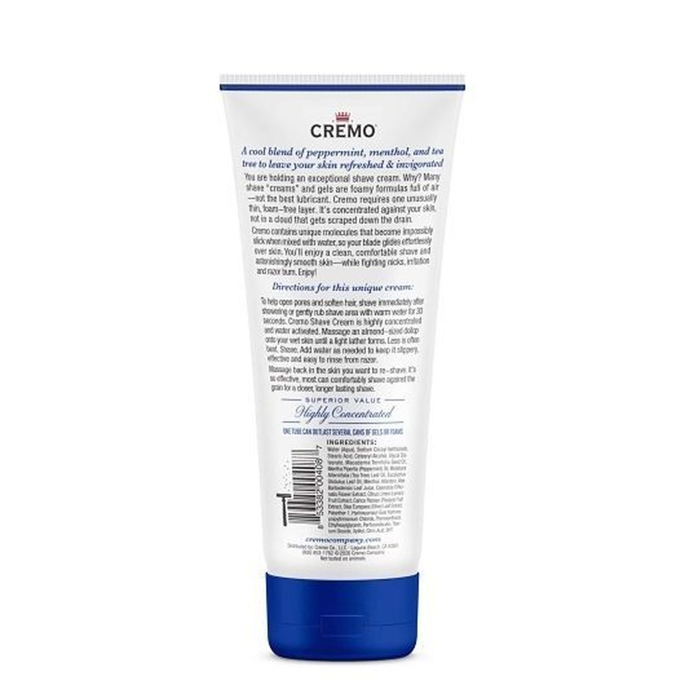Cremo Refreshing Mint Cooling Shave Cream, 6 Ounce -- 12 Per Case