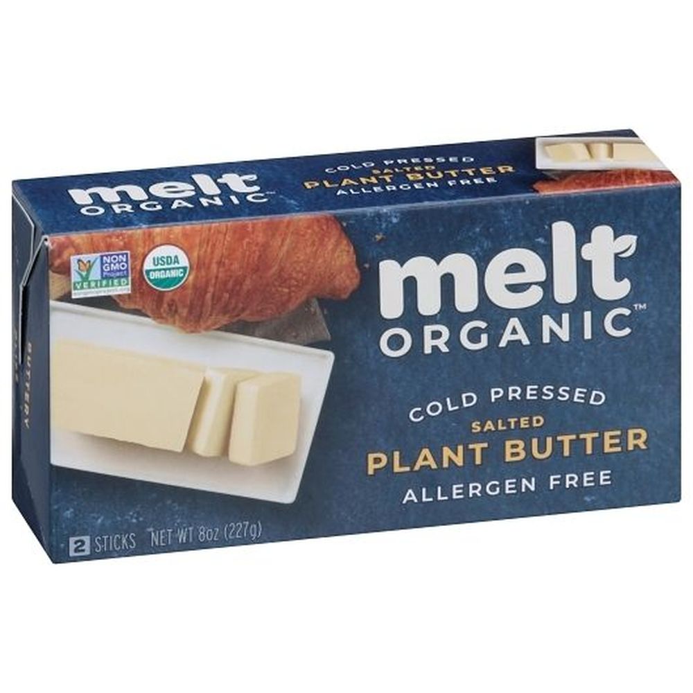 Melt Organic Cold Pressed Salted Plant Butter Sticks, 2 count
