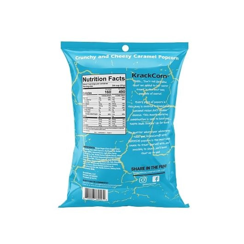 Krackcorn Cheese Popcorn, Clip Strip, 3.25 Ounce -- 6 Per Case