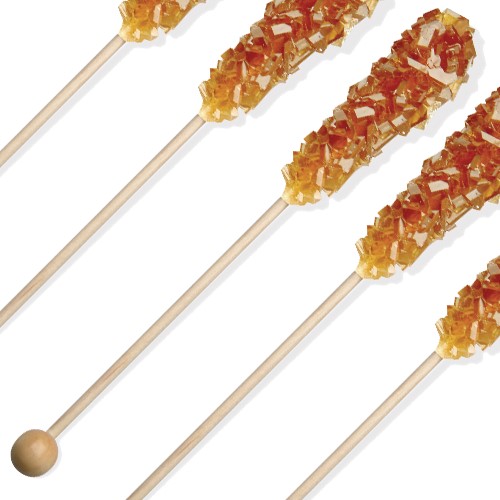 Dryden & Palmer Amber Rock Swizzle Stick Candy Bulk, 5.75 Inch -- 288 Per Case