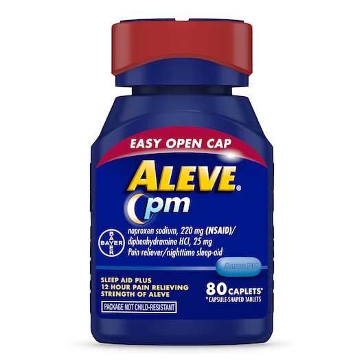 Aleve Nighttime Sleep Aid Caplets With Easy Open, 80 Count -- 24 Per Case