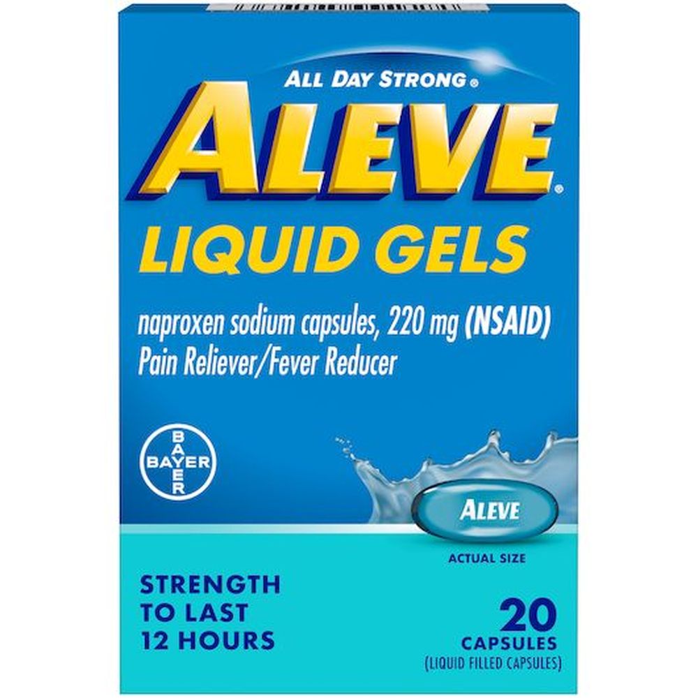 Aleve Liquid Gel Capsules, 20 Count -- 36 Per Case