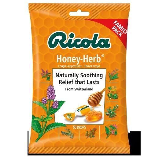 Ricola Honey Herb Cough Drops, 45 Count -- 36 Per Case