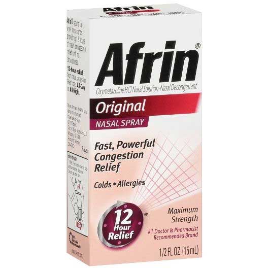 Afrin Original 12 Hour Relief Nasal Spray, 0.51 Fluid Ounce -- 36 Per Case