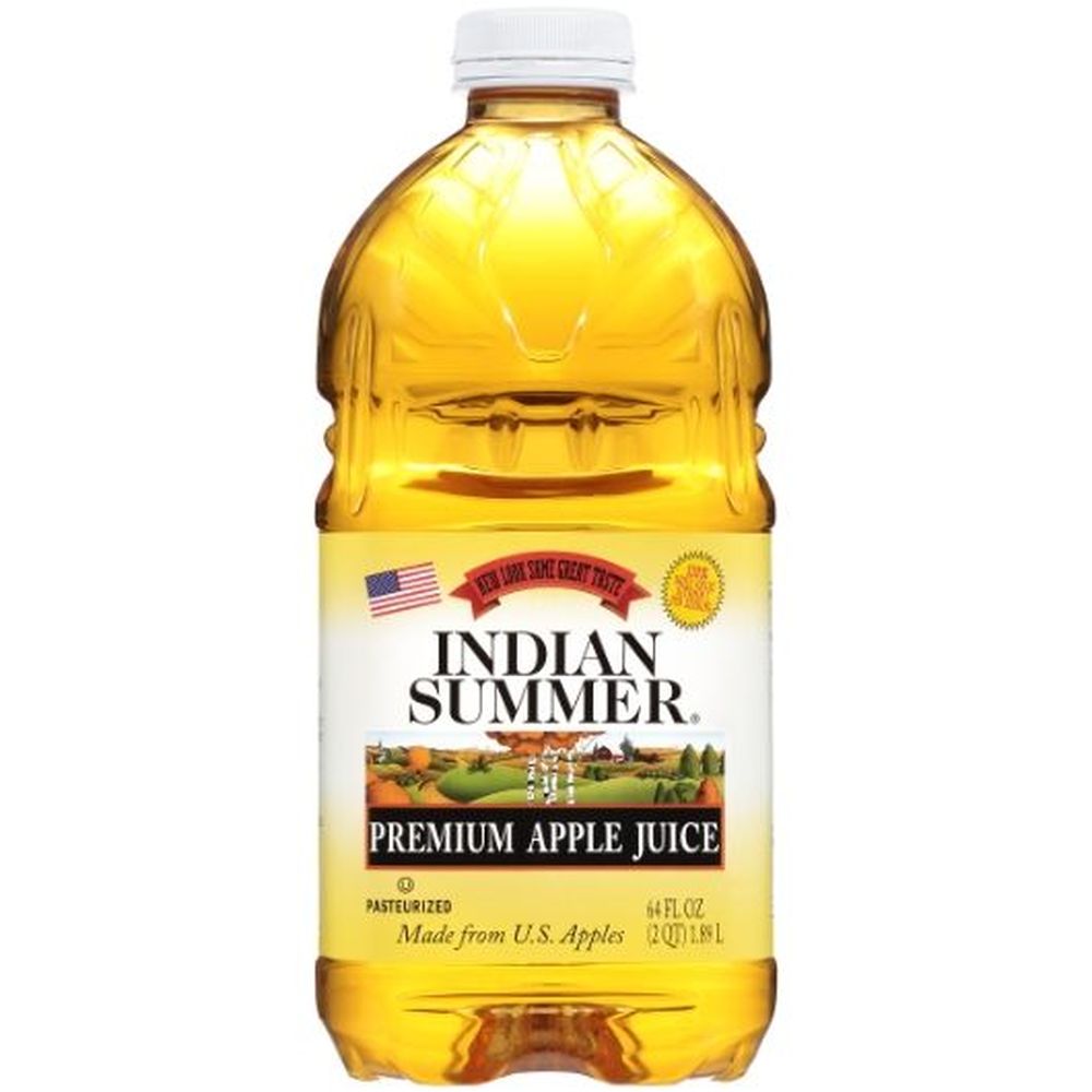 Indian Summer Apple Juice With Vitamin C, 64 Fluid Ounce -- 8 Per Case