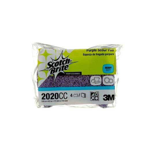 Scotch-brite Purple Scour Pad, 2.8 X 4.5 Inch -- 24 Per Case