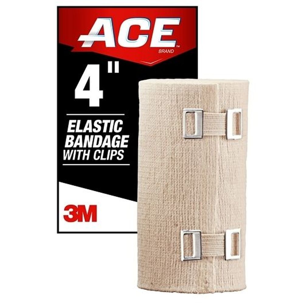Ace Elastic Bandage With Clip, 4 Inch -- 50 Per Case