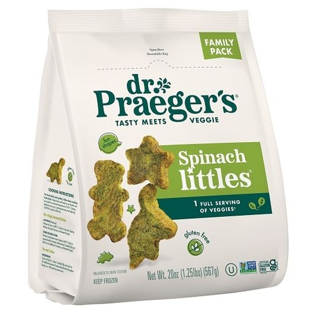 Dr. Praeger's Spinach Littles Family Pack, 20 Ounce -- 5 Per Case