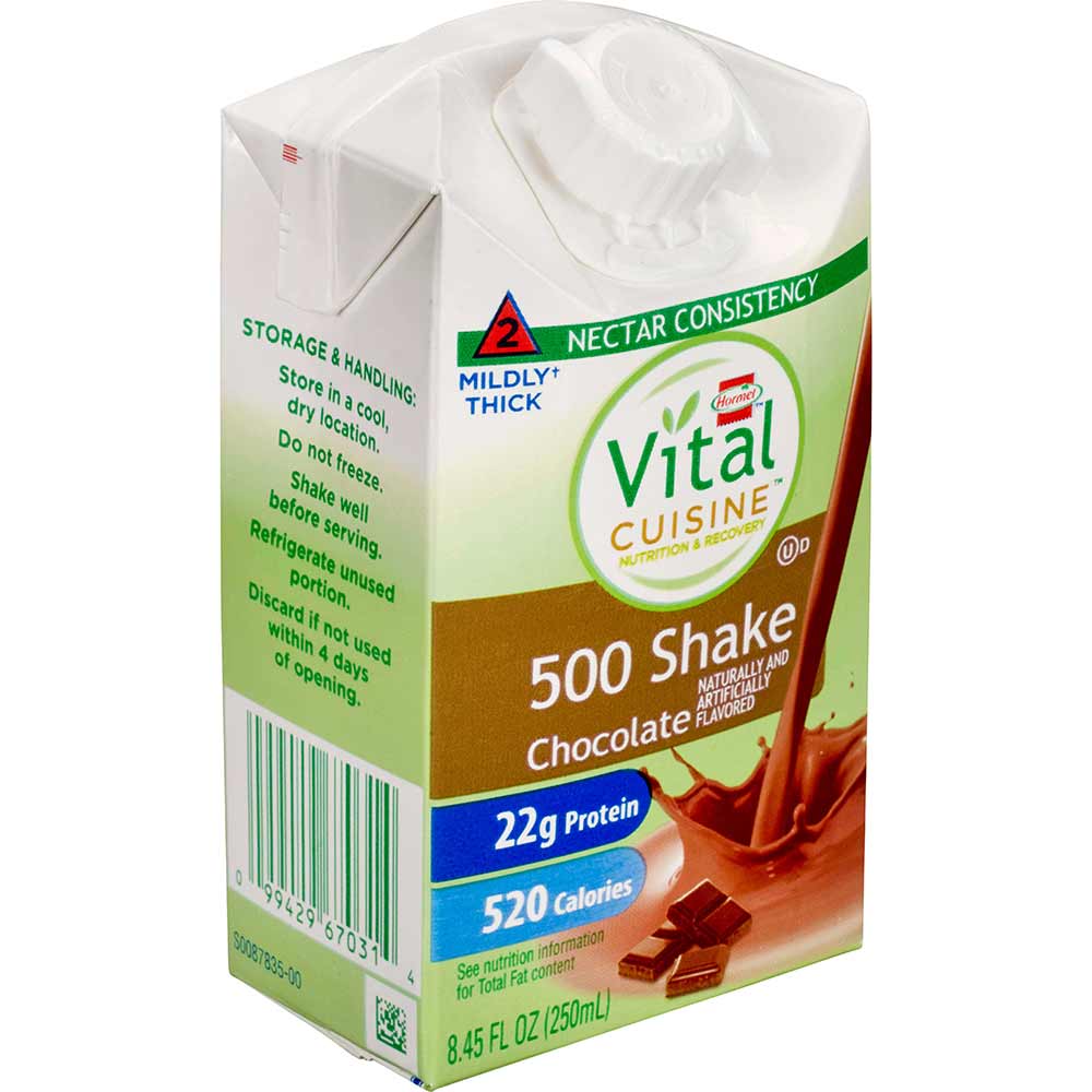 Mightyshakes Chocolate Flavor Level 2 Nectar Consistency 500 Shake, 8.45 Fluid Ounce -- 27 Per Case