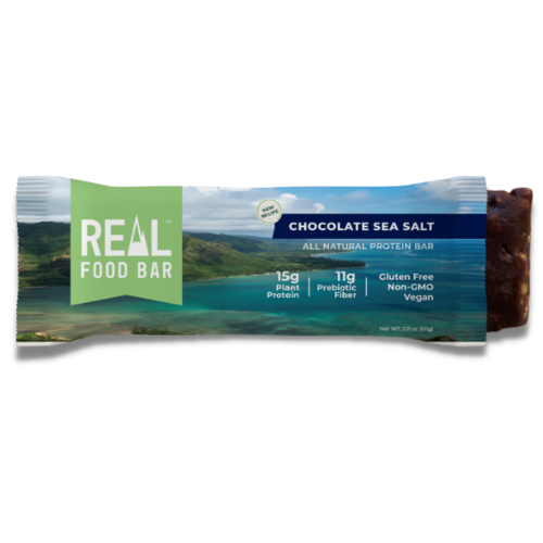 Real Food Bar Chocolate Sea Salt, 2.12 oz -- 12 per Case
