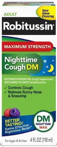Robitussin Adult Maximum Strength Nighttime Cough Dm Relief, 4 Fluid Ounce -- 24 Per Case