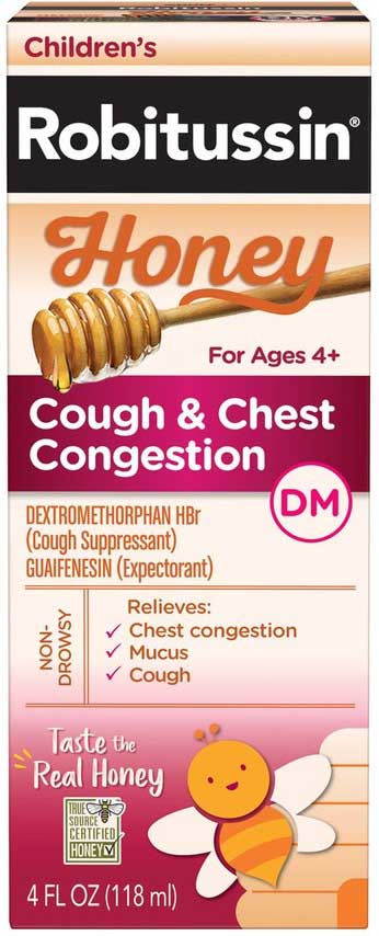 Children's Robitussin Honey Cough And Chest Congestion Relief, 4 Fluid Ounce -- 24 Per Case