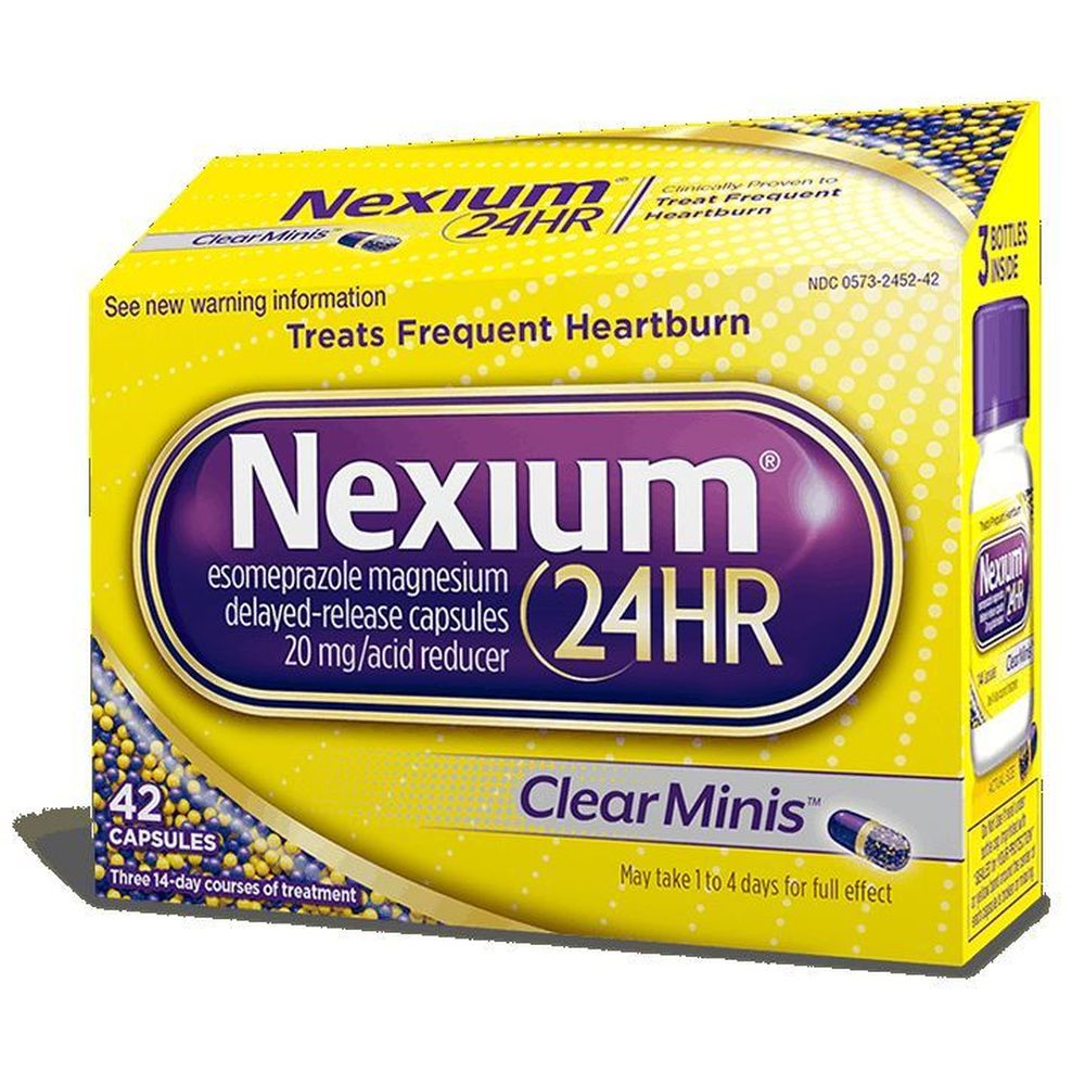 Nexium 24 Hour Clear Minis Capsules, 42 Count -- 24 Per Case